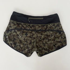 Camo Lululemon Speed Shorts